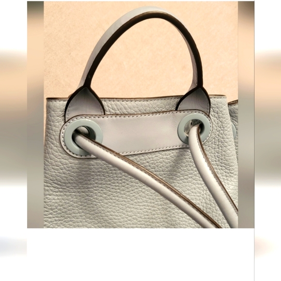 NWOT MK RUNWAY COLLECTION Dalia Bckpck leather soft blue large 27×34×15 - Picture 5 of 7